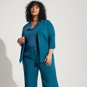 TORRID 2 pc Sz2 Jacket, Sz 20 Pant Teal Business Suit BEAUTIFUL!